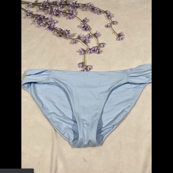 NEW $44 Becca Color Code Shirred Bikini Bottoms blue [ SZ Medium‎ ] - Picture 4 of 11